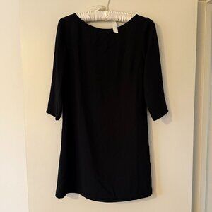 Nordstrom Leith Crepe Black Sheath Shift Dress XS